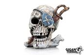 Crâne Pirate 2 - 10x10.5x11cm