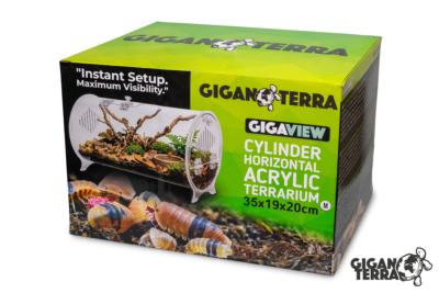 Terrarium en acrylique - Gigaview - Cylindre horizontal - 35×19×20cm